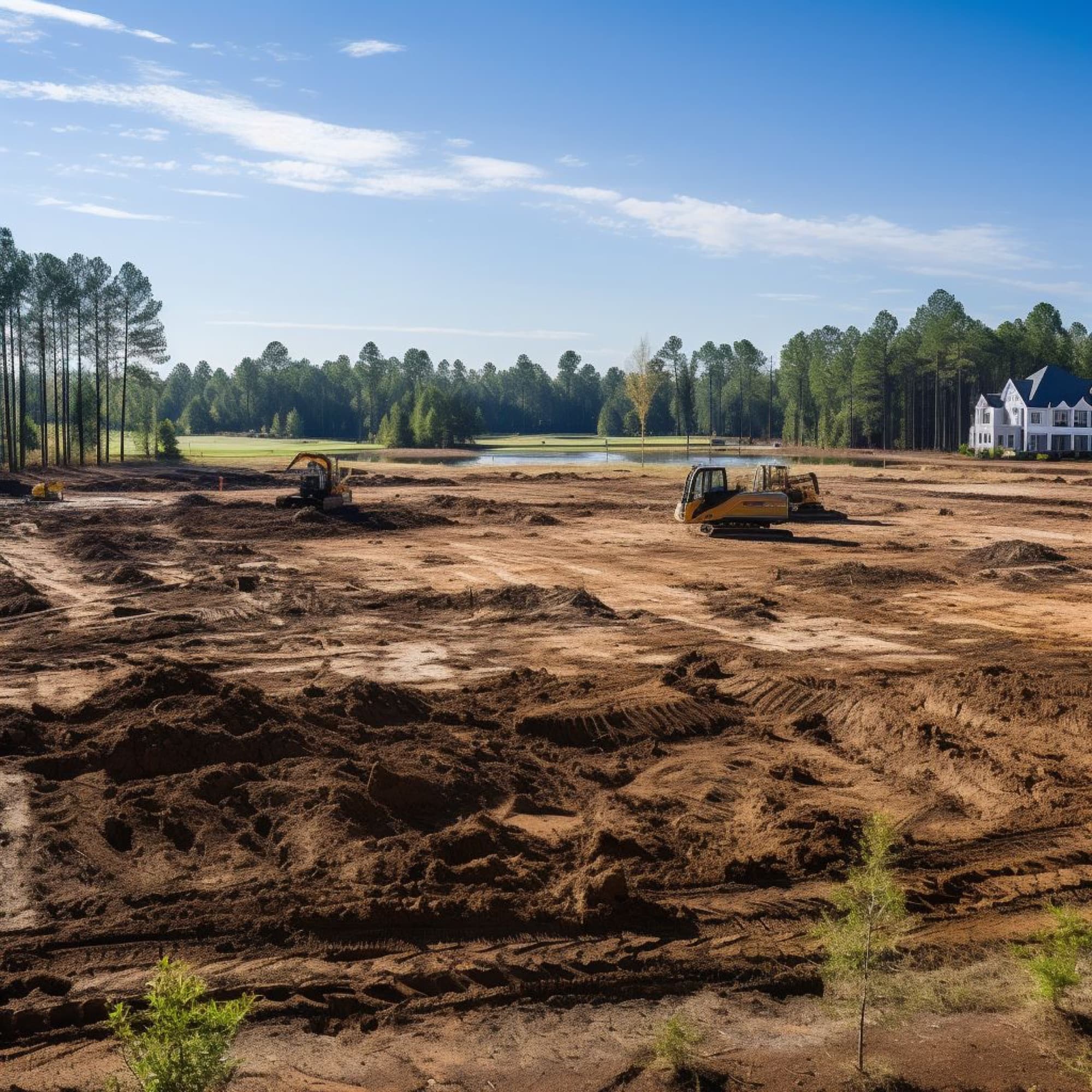 Land being prepared for development in the Carolinas